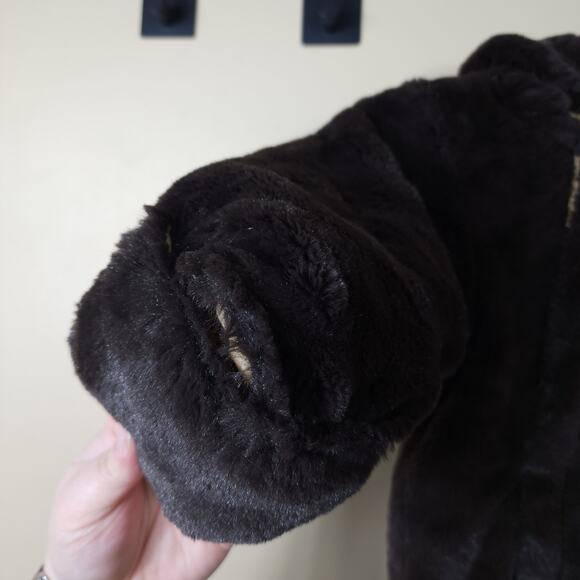 La Petite Rothschild Winter Footed Brown Bear Snowsuit Size 6-9 Months - Picture 5 of 10